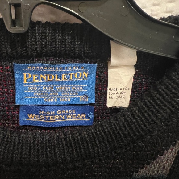 Pendleton Vintage Wool High Grade Western Wear Sweater, Sz XL, Aztec Winter - Picture 6 of 10